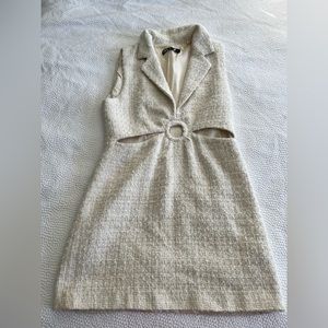 Zara White Dress With Cutout